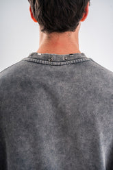 BLUZA OVERSIZE GRI PRESPALAT "PIERCER"